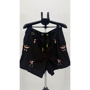 Bain de Mer St Tropez Swim Trunks 2-3XL Black Embroidered Graphics Luxury‎ READ